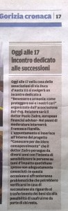 Articolo su Gorizia cronaca