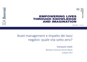 Asset management e impatto dei tassi negativi